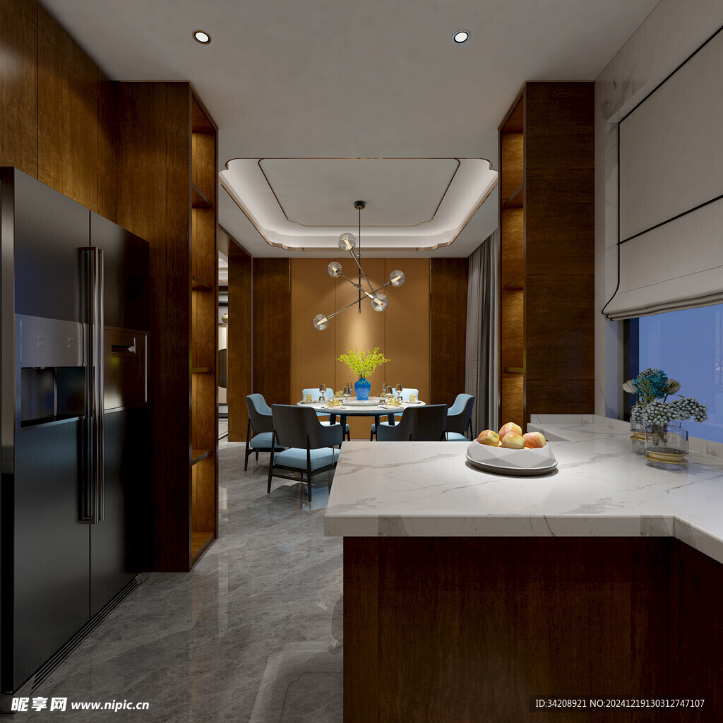 现代简约高级感新中式复古风客厅