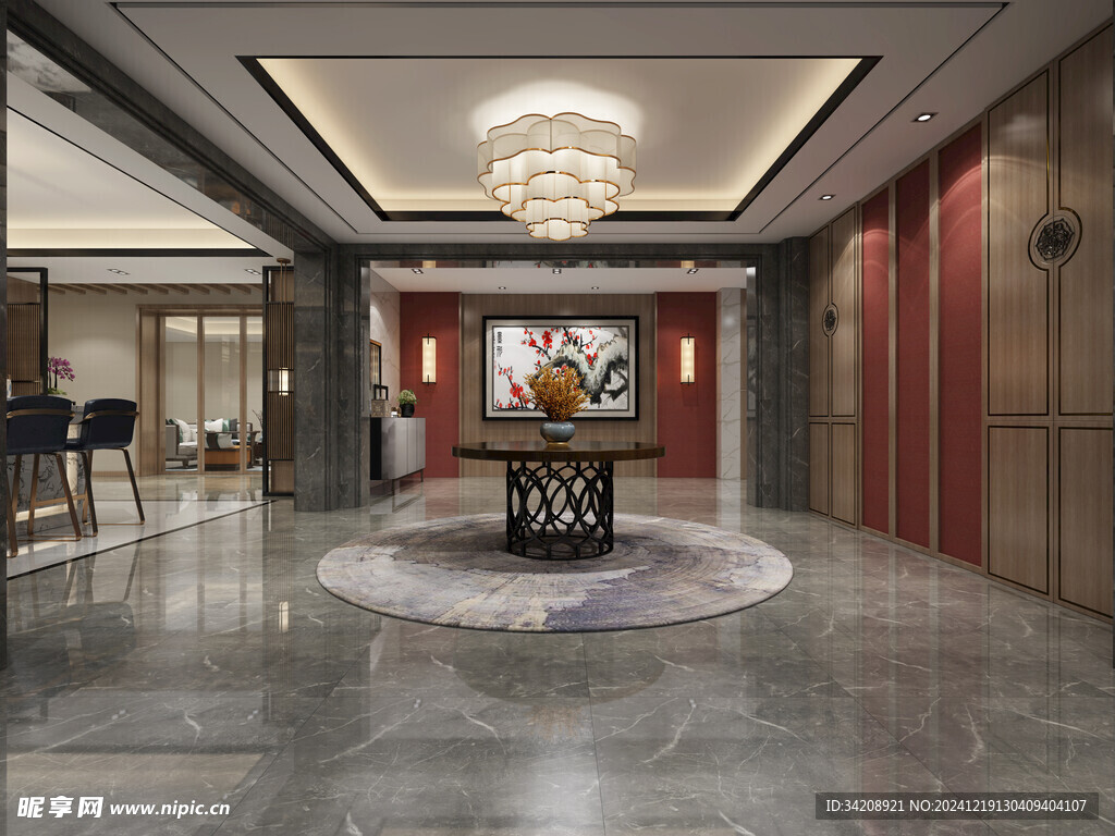 现代简约高级感新中式复古风客厅