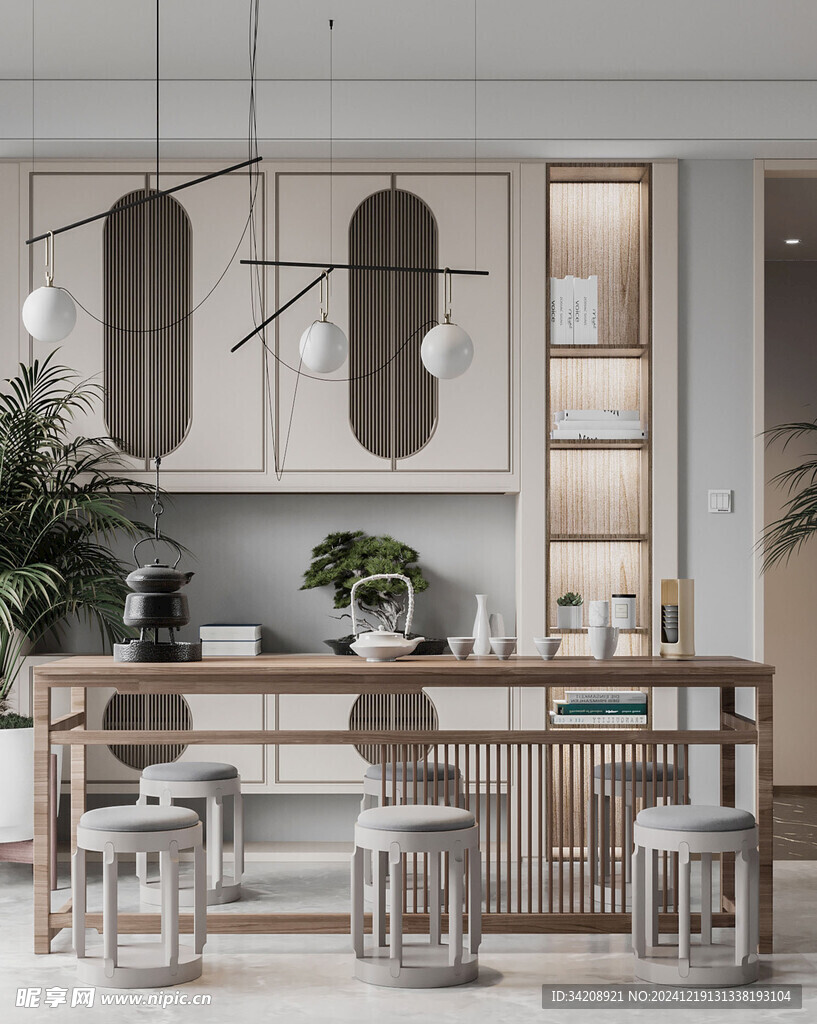 现代简约高级感新中式复古风客厅