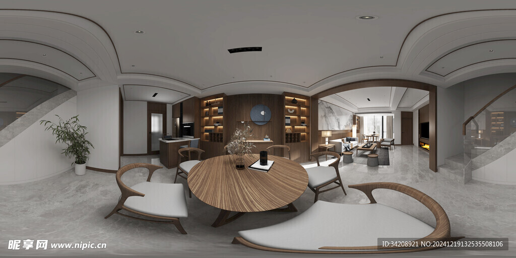 现代简约高级感新中式复古风客厅