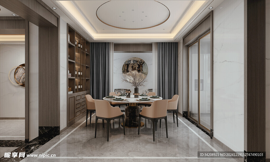 现代简约高级感新中式复古风客厅