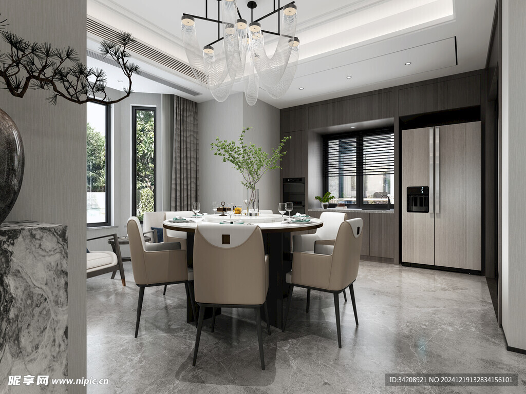 现代简约高级感新中式复古风客厅