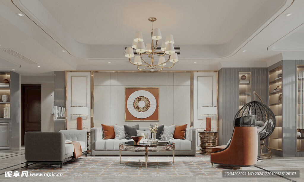 欧美式现代家居设计豪华风格客厅