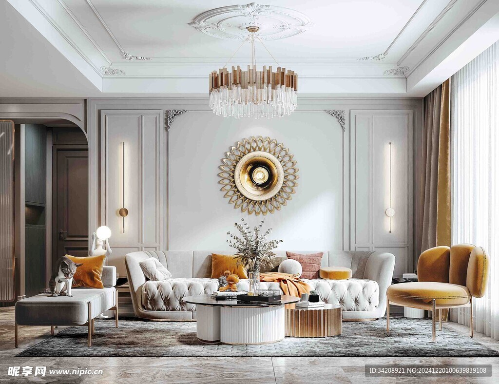 欧美式现代家居设计豪华风格客厅