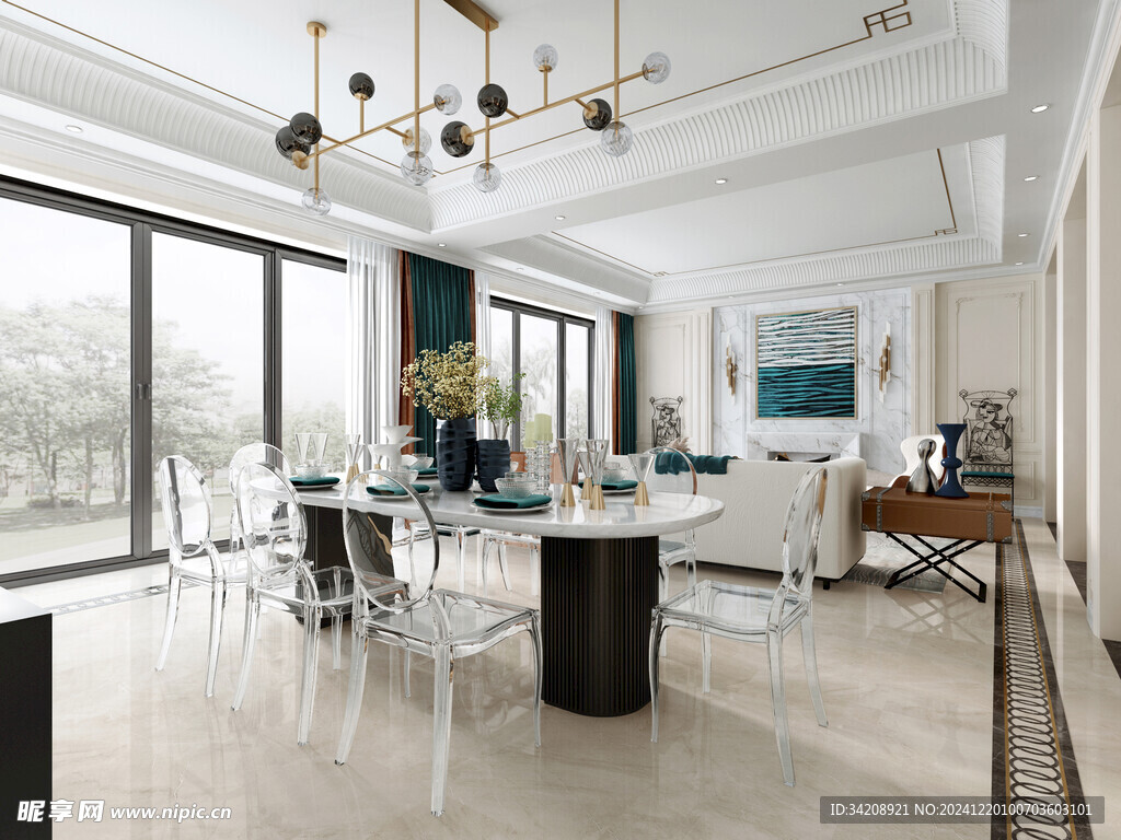 欧美式现代家居设计豪华风格客厅