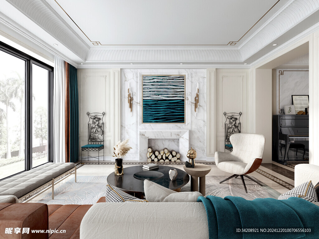 欧美式现代家居设计豪华风格客厅