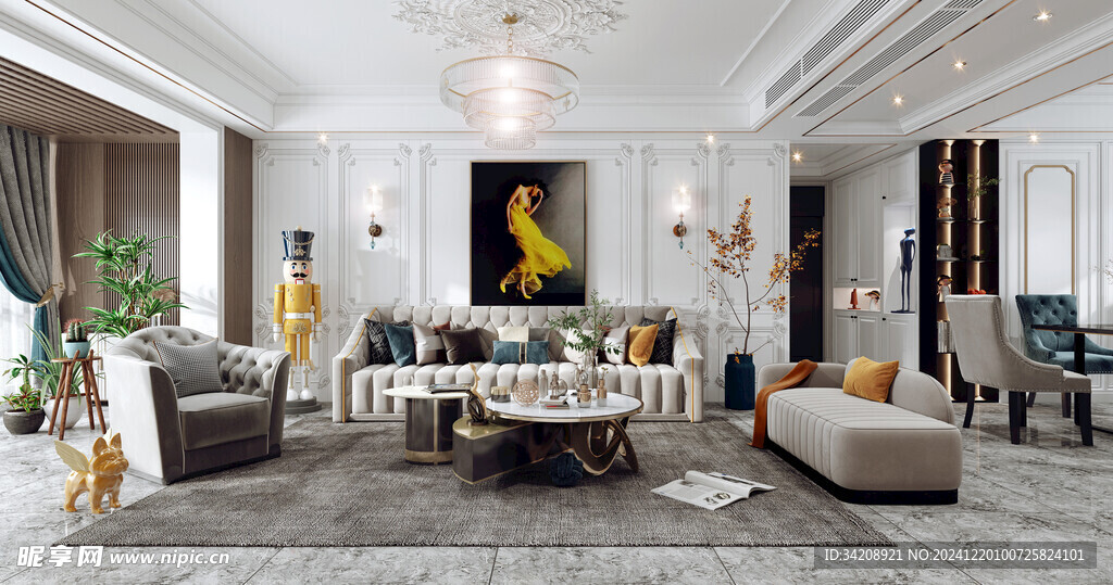 欧美式现代家居设计豪华风格客厅