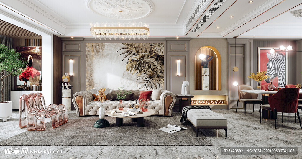 欧美式现代家居设计豪华风格客厅