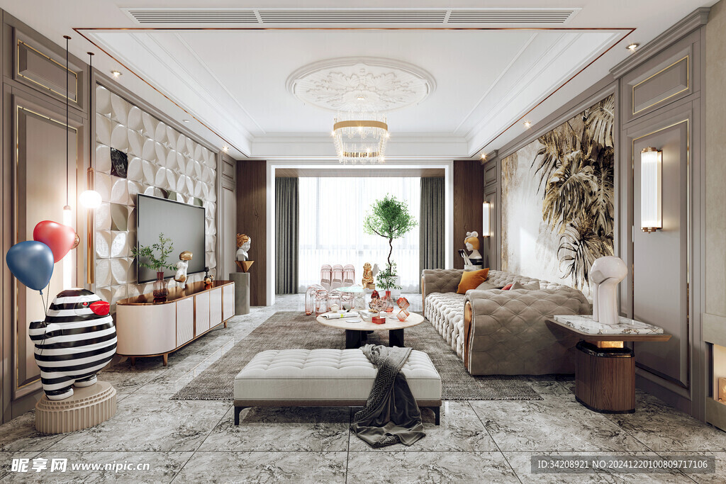 欧美式现代家居设计豪华风格客厅