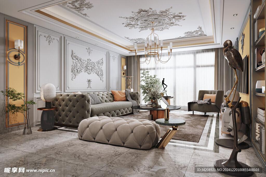 欧美式现代家居设计典雅风格客厅