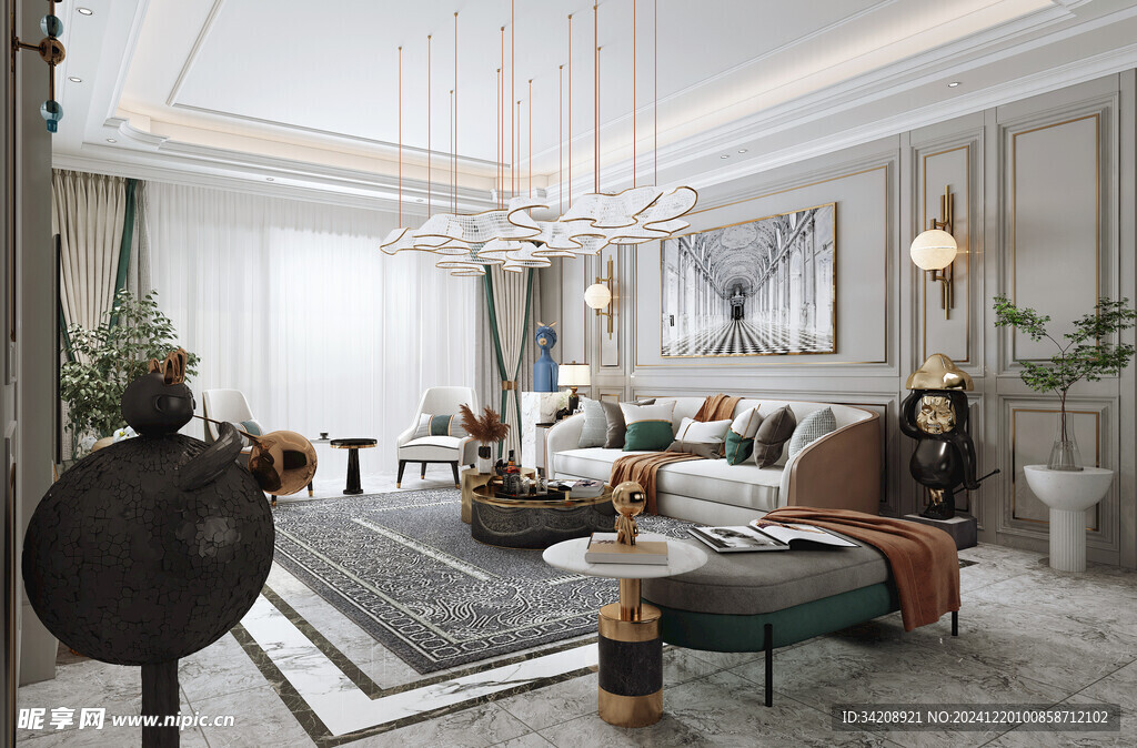 欧美式现代家居设计典雅风格客厅