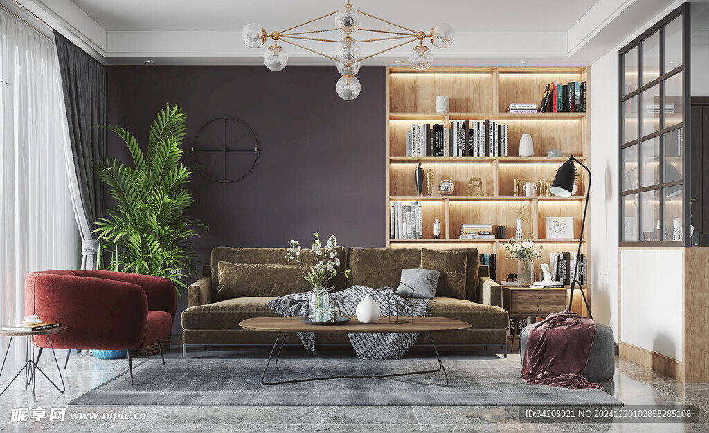 北欧式现代家居设计典雅风格客厅