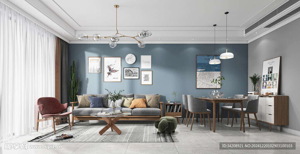 北欧式现代家居设计典雅风格客厅