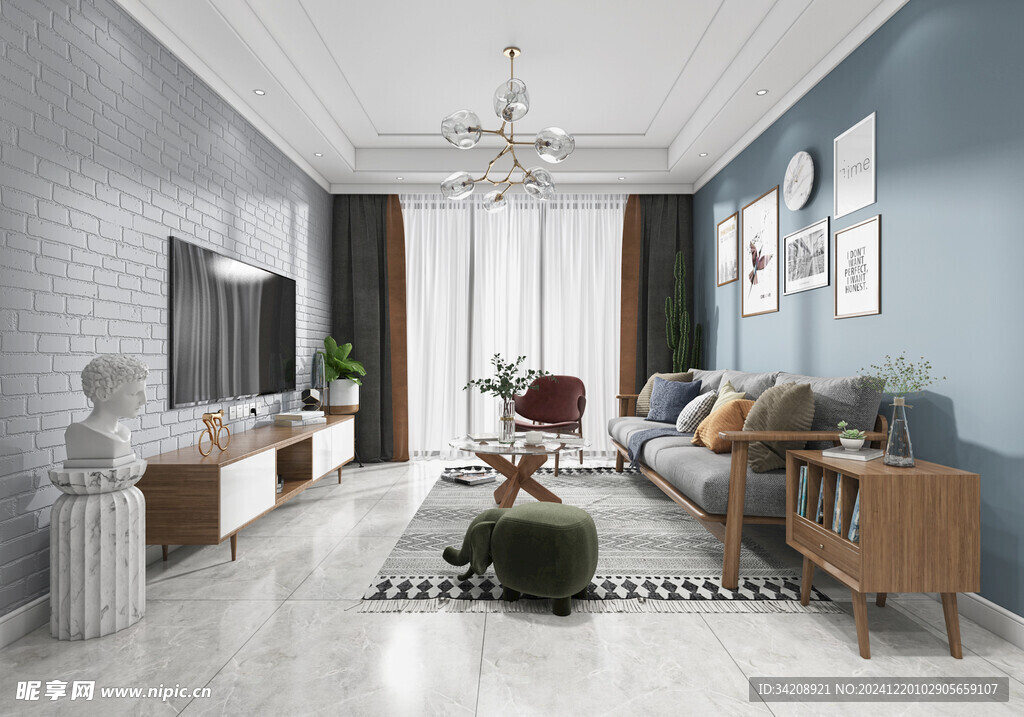 北欧式现代家居设计典雅风格客厅