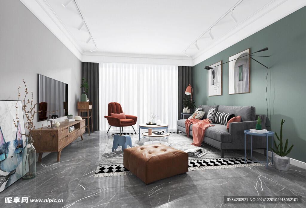 北欧式现代家居设计典雅风格客厅