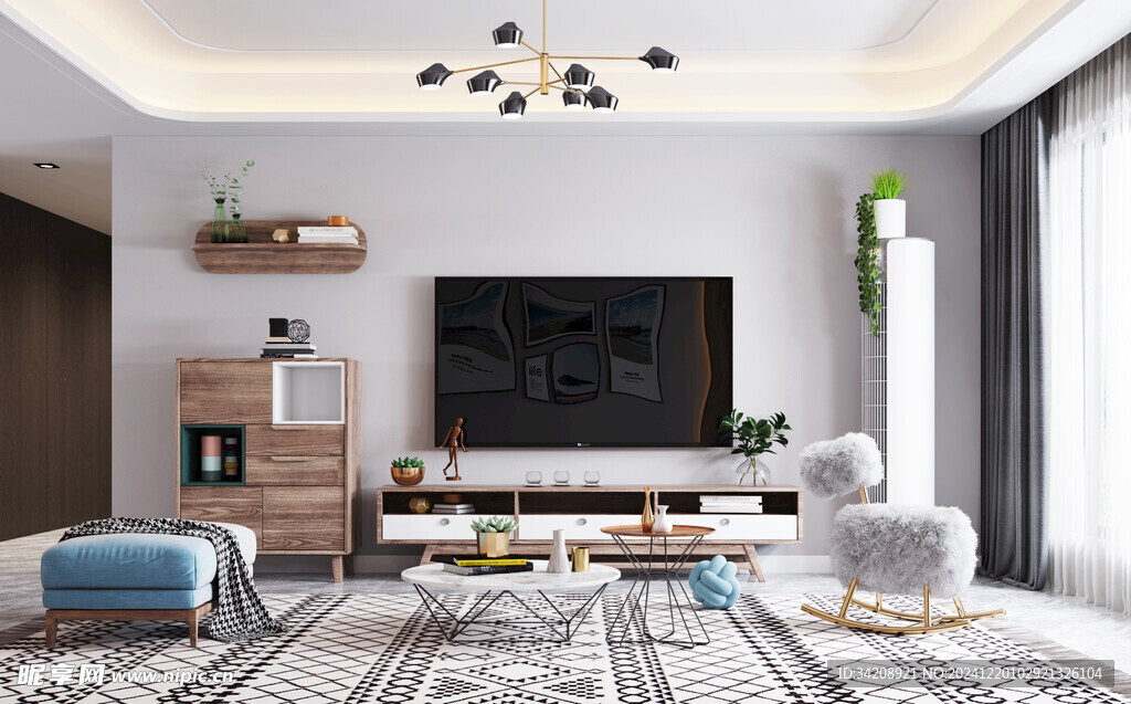 北欧式现代家居设计典雅风格客厅