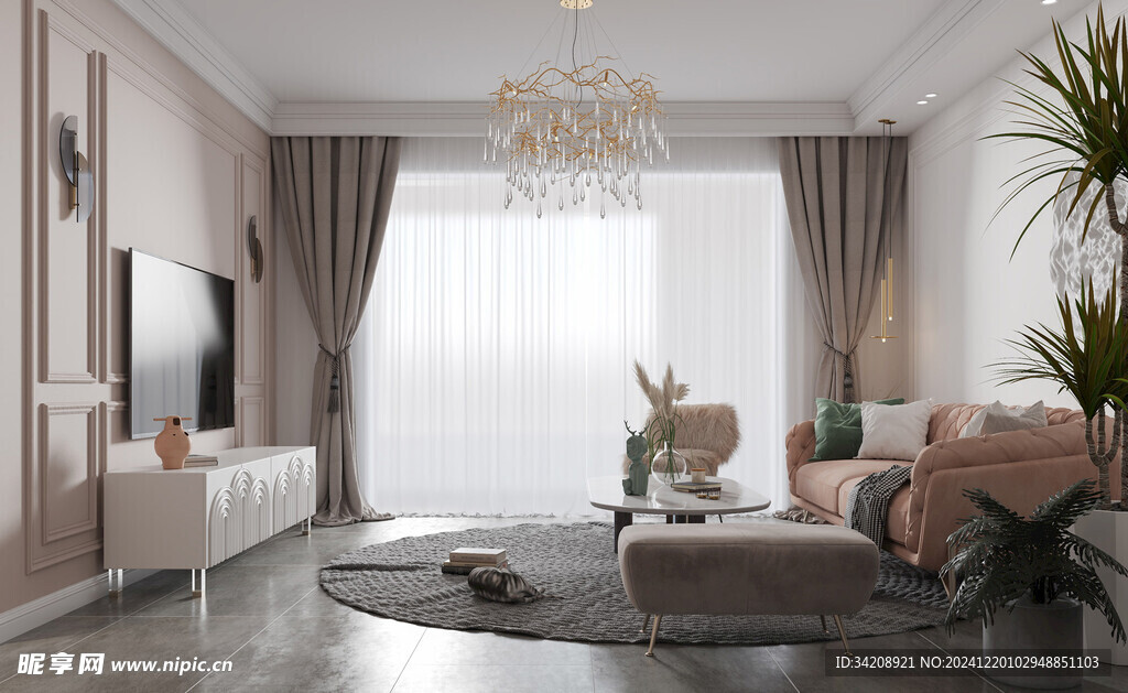 北欧式现代家居设计典雅风格客厅