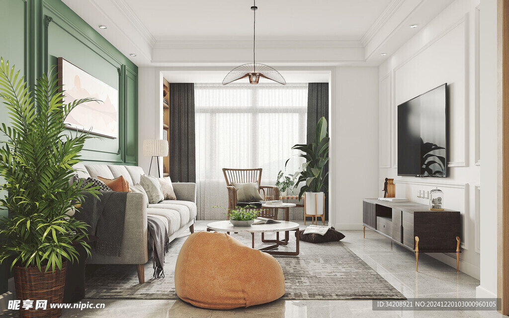 北欧式现代家居设计典雅风格客厅