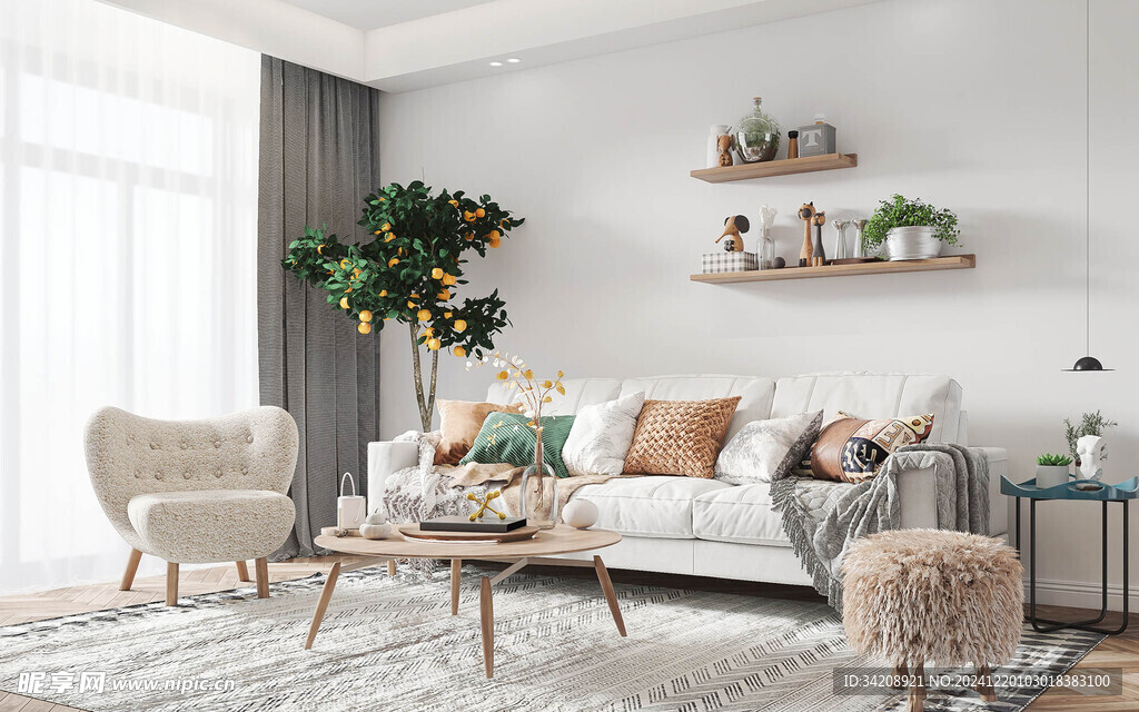 北欧式现代家居设计典雅风格客厅