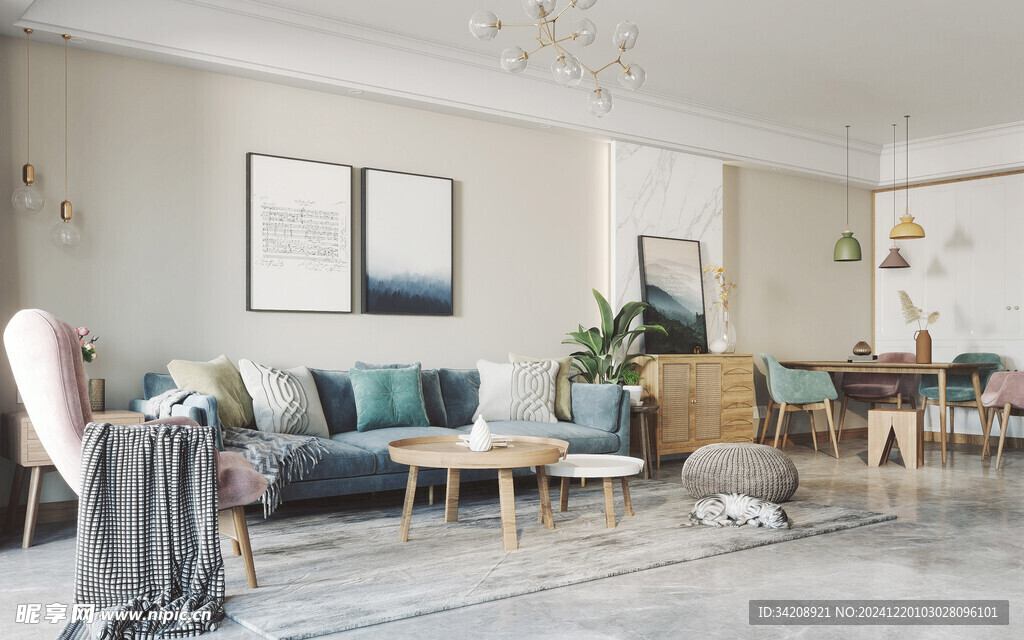 北欧式现代家居设计典雅风格客厅