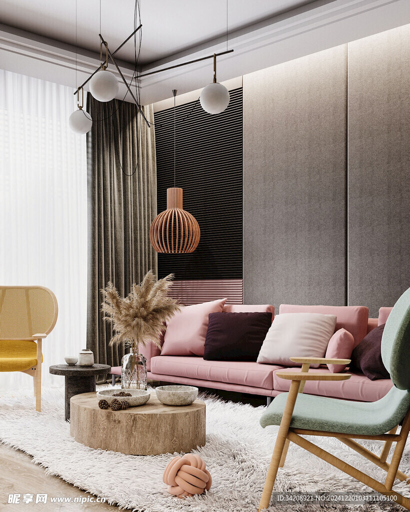 北欧式现代家居设计典雅风格客厅