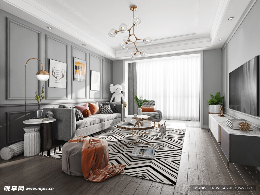 北欧式现代家居设计典雅风格客厅