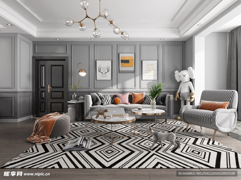 北欧式现代家居设计典雅风格客厅