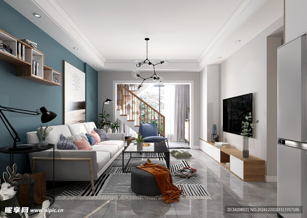 北欧式现代家居设计典雅风格客厅