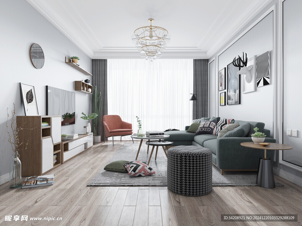 北欧式现代家居设计典雅风格客厅