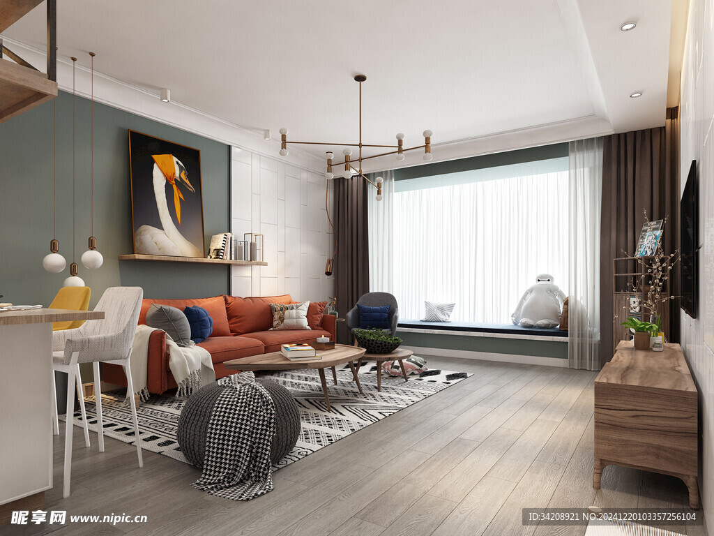 北欧式现代家居设计典雅风格客厅