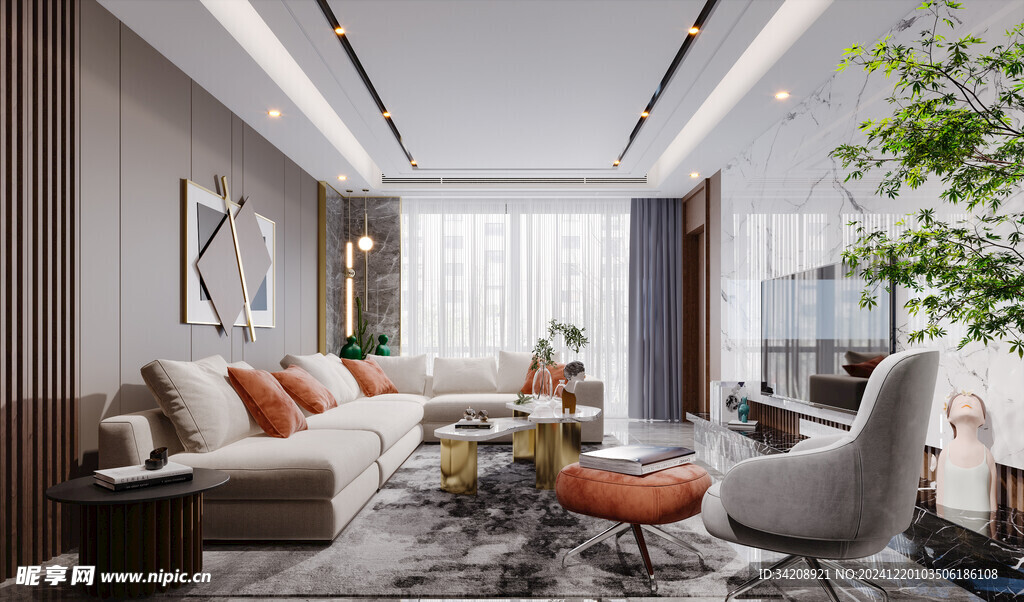 北欧式现代家居设计典雅风格客厅