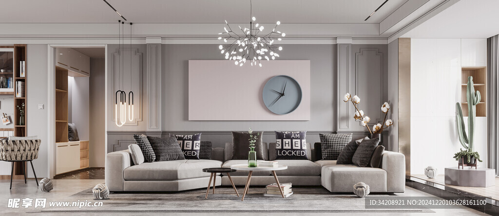 北欧式现代家居设计典雅风格客厅