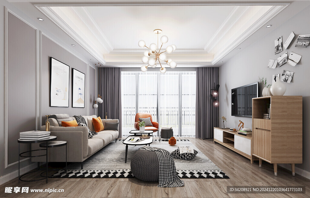 北欧式现代家居设计典雅风格客厅