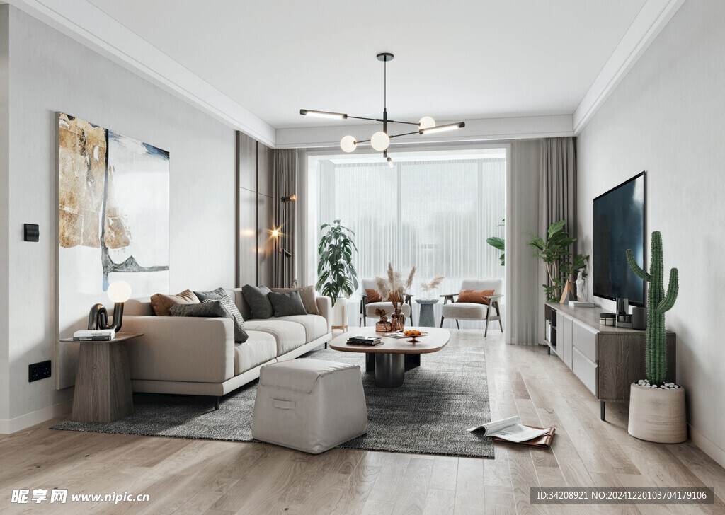 北欧式现代家居设计典雅风格客厅