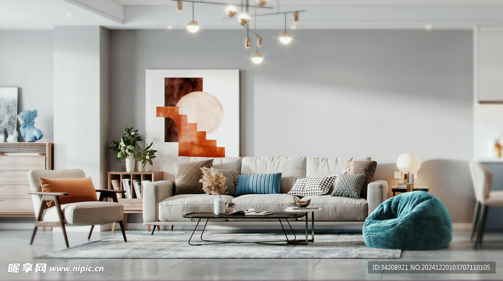 北欧式现代家居设计典雅风格客厅