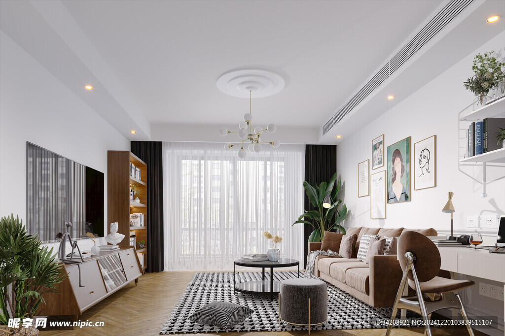 北欧式现代家居设计典雅风格客厅