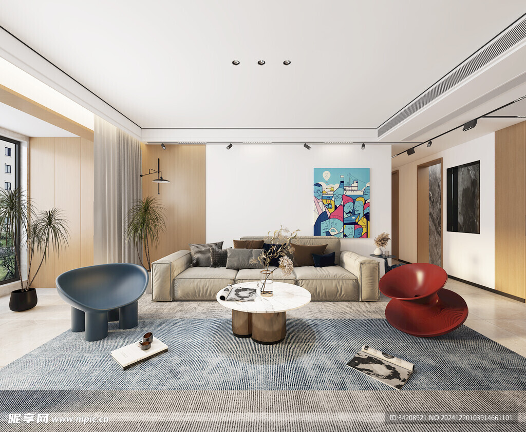 北欧式现代家居设计典雅风格客厅