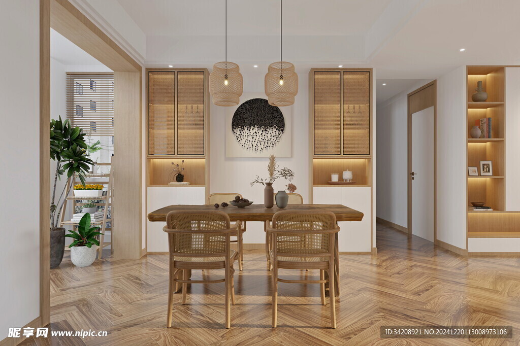 日式家居北欧室内装修原木风客厅