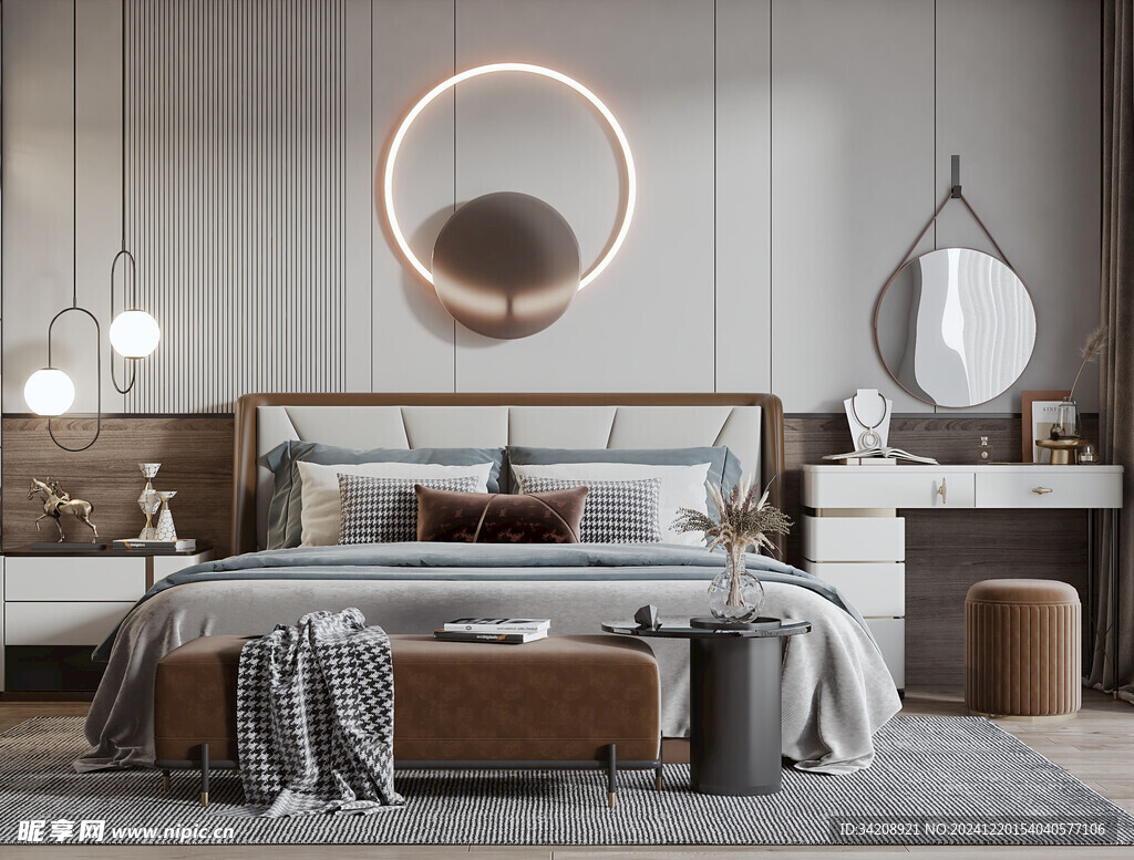 小空间次卧室室内设计现代简约风