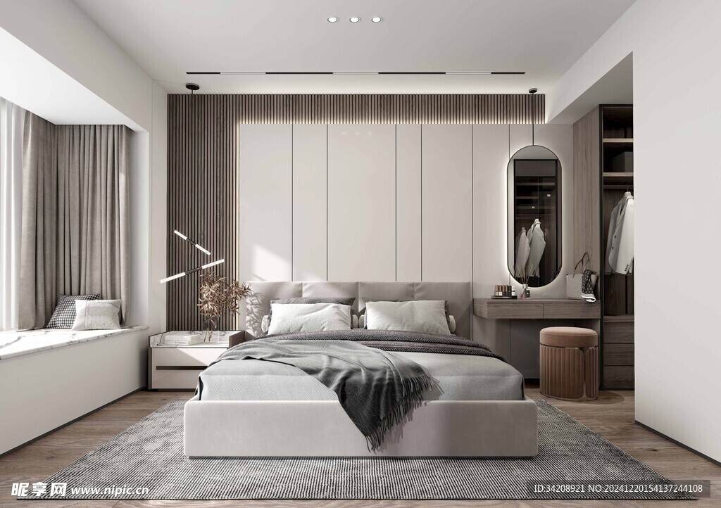 小空间次卧室室内设计现代简约风