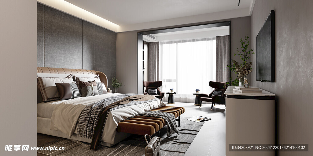 小空间次卧室室内设计现代简约风