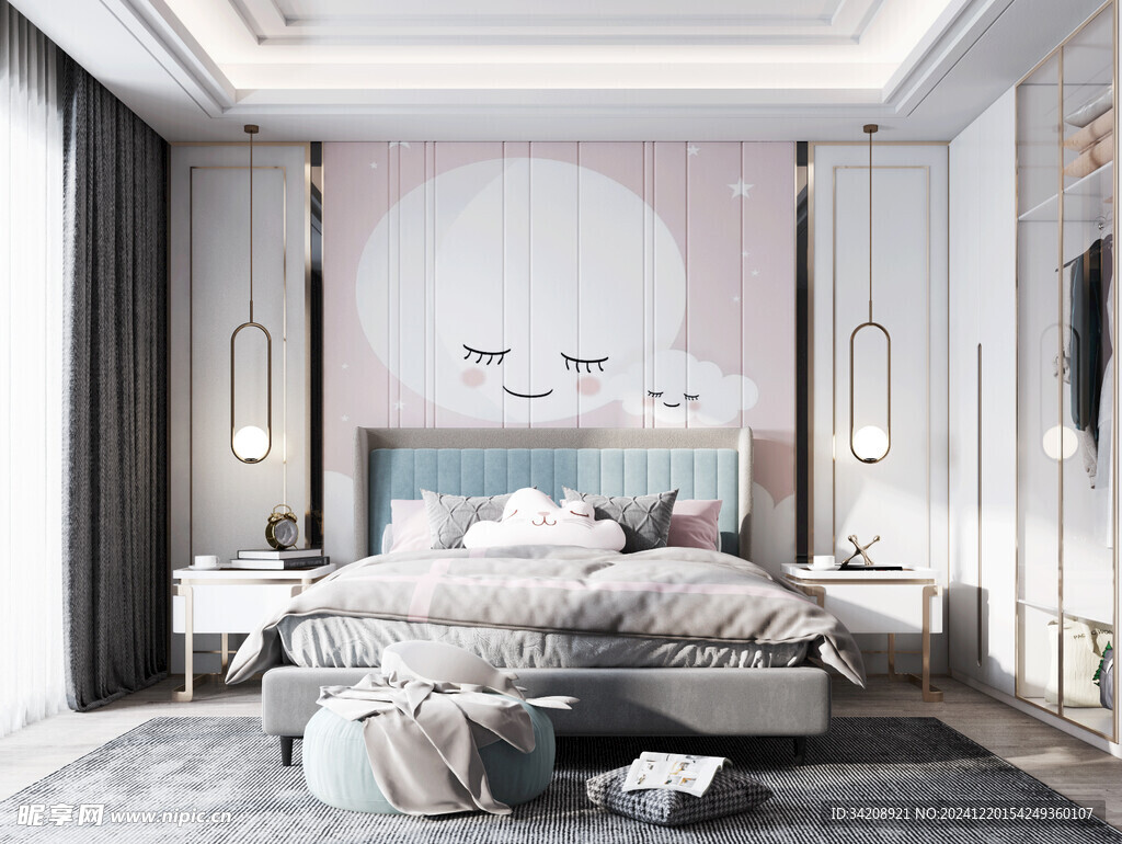 小空间次卧室室内设计现代简约风