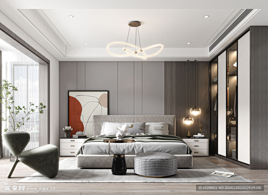 小空间次卧室室内设计现代简约风