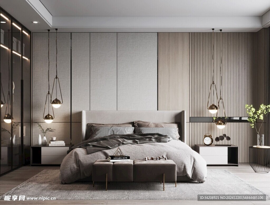 小空间次卧室室内设计现代简约风