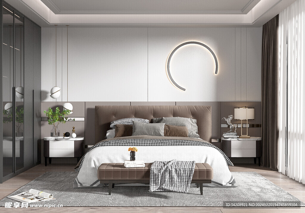 小空间次卧室室内设计现代简约风