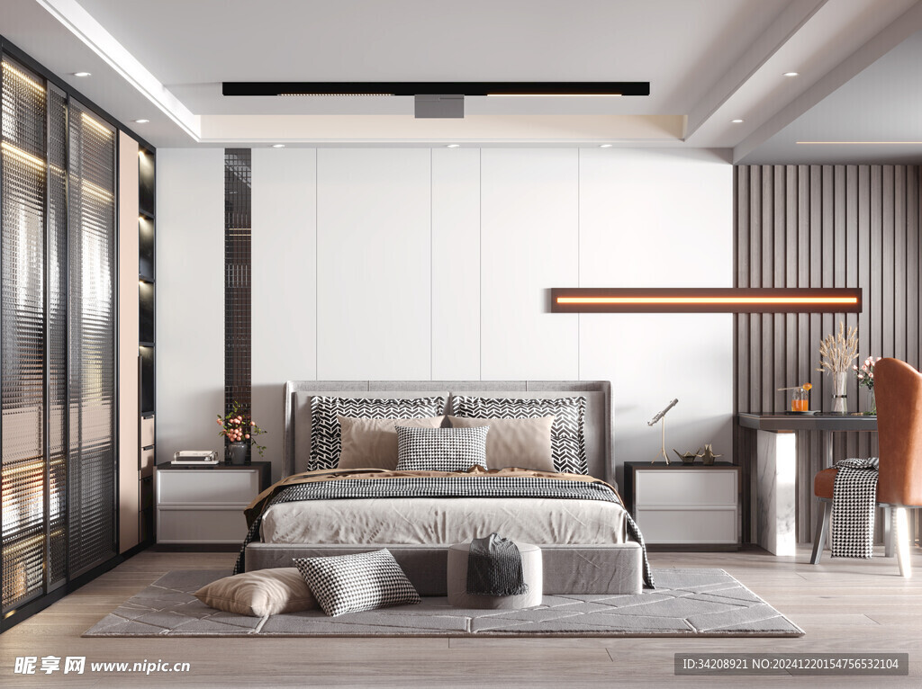 小空间次卧室室内设计现代简约风