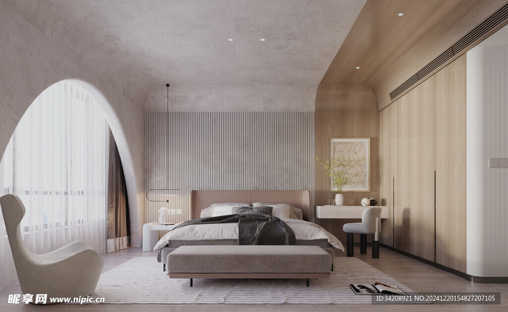 小空间次卧室室内设计现代简约风