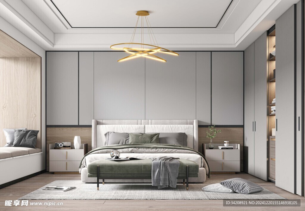 小空间次卧室室内设计现代简约风