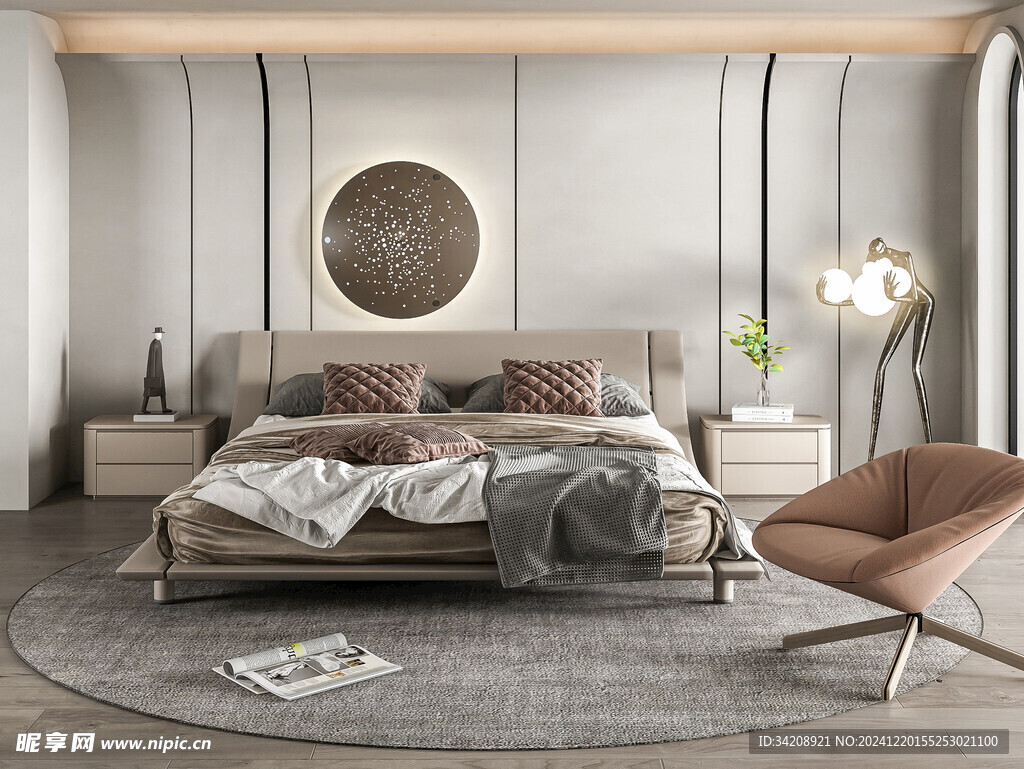 小空间次卧室室内设计现代简约风