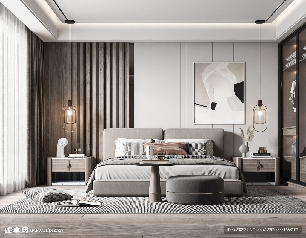 小空间次卧室室内设计现代简约风